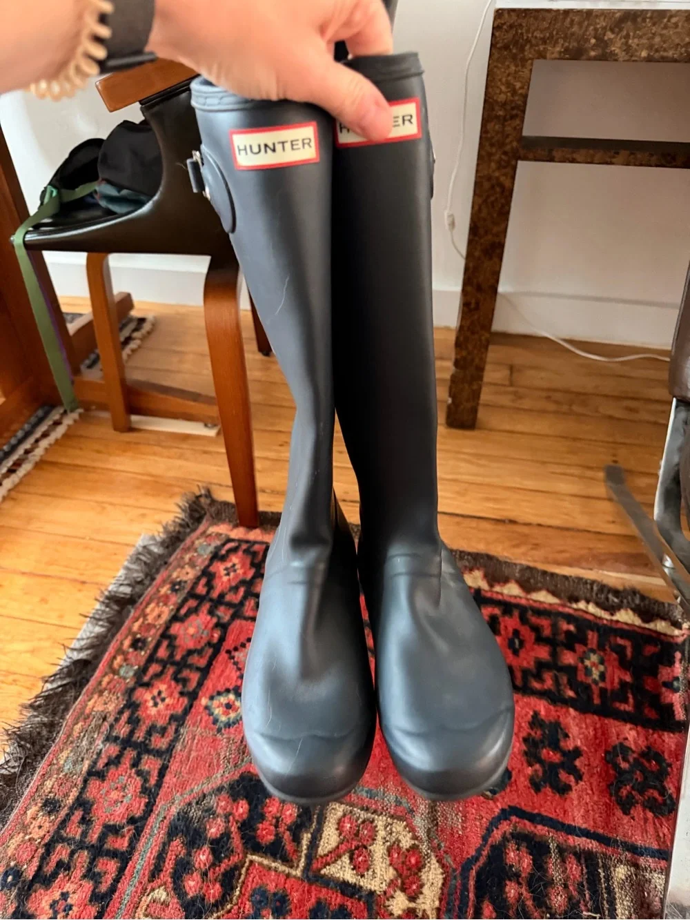 Hunter Black Women's Tall Rain Boots